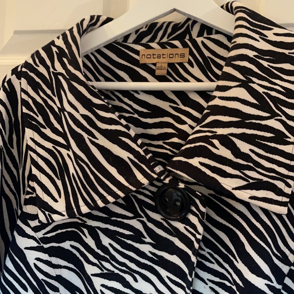 Zebra Print - Swing Coat - Size L - Notations - image 2